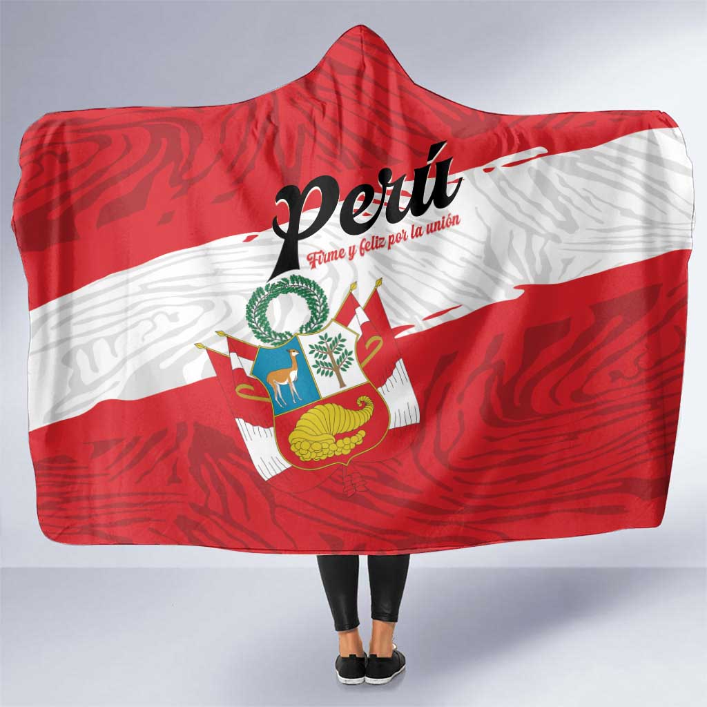 Peru Hooded Blanket Piruw Ripuwlika Flag Stylized