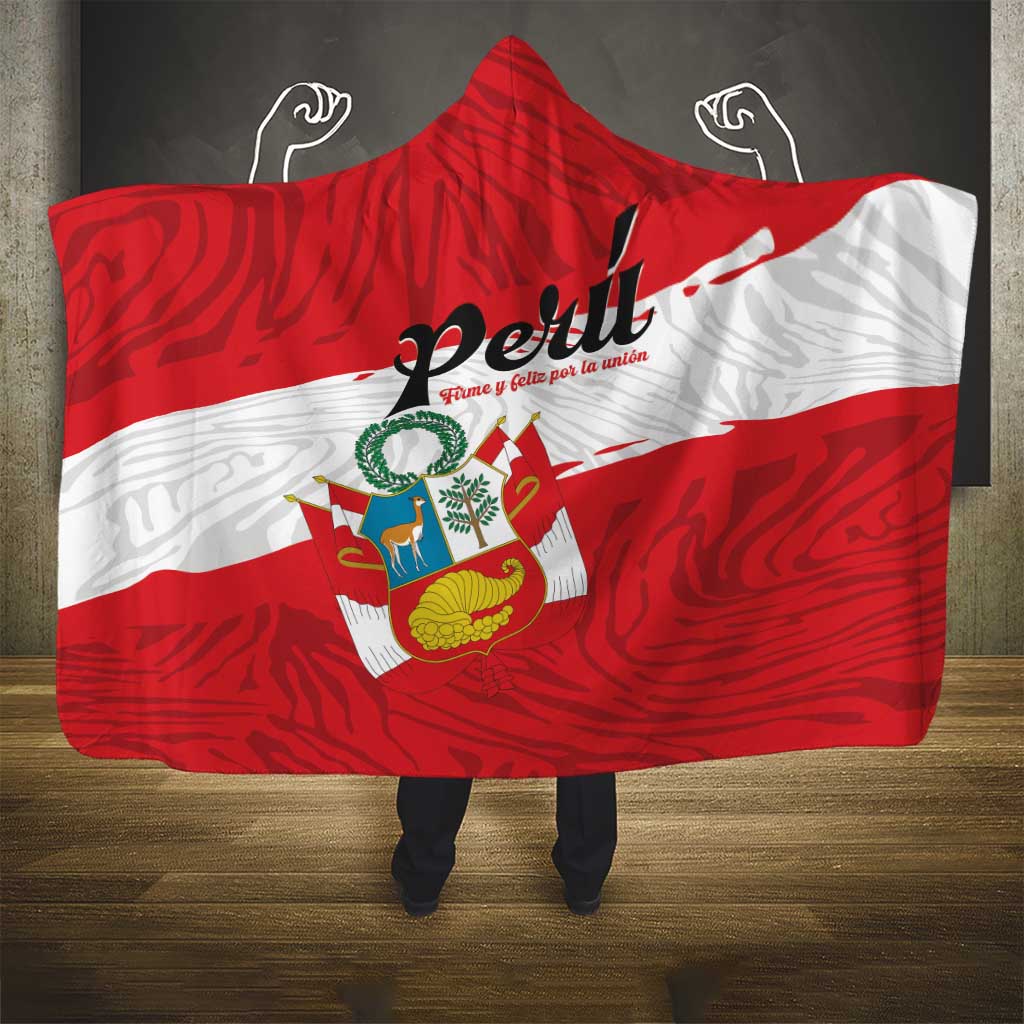 Peru Hooded Blanket Piruw Ripuwlika Flag Stylized