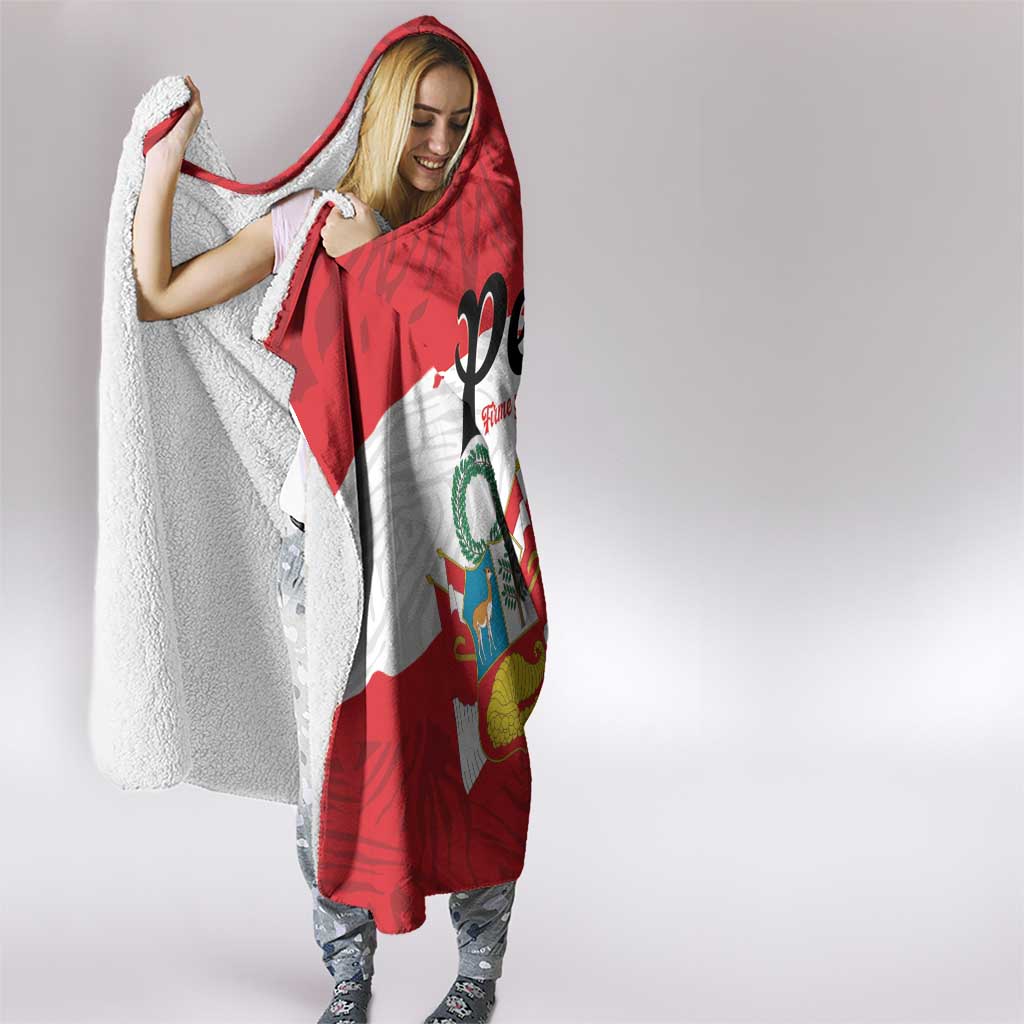 Peru Hooded Blanket Piruw Ripuwlika Flag Stylized
