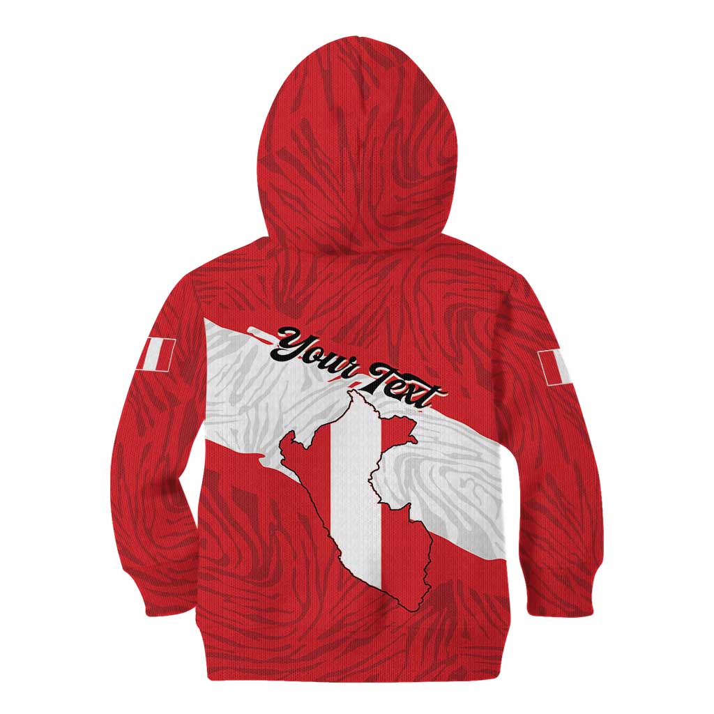 Personalized Peru Kid Hoodie Piruw Ripuwlika Flag Stylized