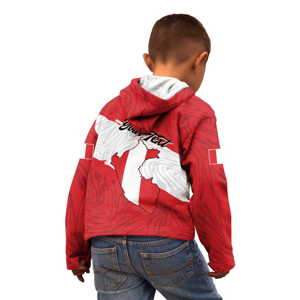 Personalized Peru Kid Hoodie Piruw Ripuwlika Flag Stylized