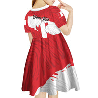 Personalized Peru Kid Short Sleeve Dress Piruw Ripuwlika Flag Stylized