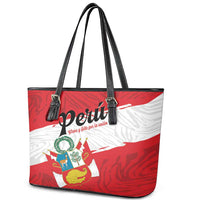 Peru Leather Tote Bag Piruw Ripuwlika Flag Stylized