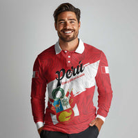 Personalized Peru Long Sleeve Polo Shirt Piruw Ripuwlika Flag Stylized