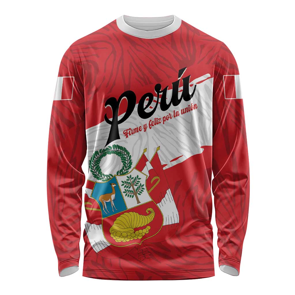 Personalized Peru Long Sleeve Shirt Piruw Ripuwlika Flag Stylized