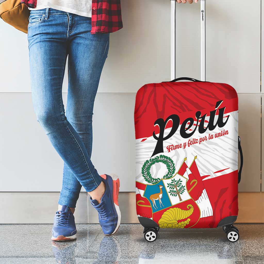 Peru Luggage Cover Piruw Ripuwlika Flag Stylized