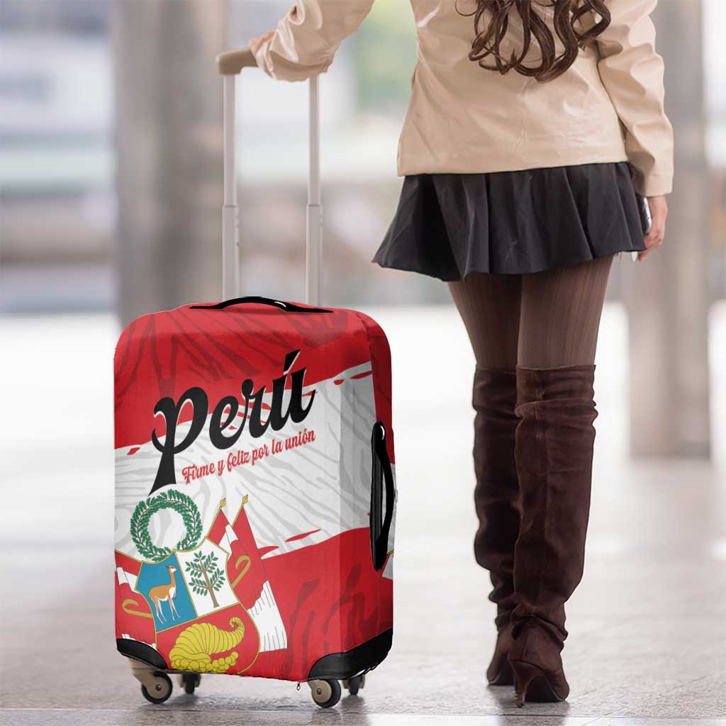 Peru Luggage Cover Piruw Ripuwlika Flag Stylized