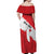 Personalized Peru Off Shoulder Maxi Dress Piruw Ripuwlika Flag Stylized