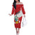 Personalized Peru Off The Shoulder Long Sleeve Dress Piruw Ripuwlika Flag Stylized