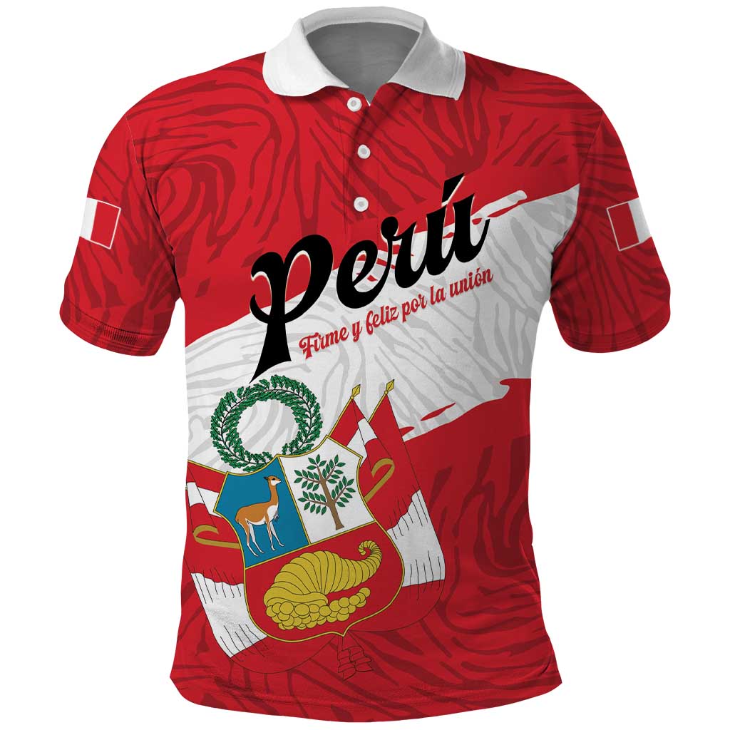 Personalized Peru Polo Shirt Piruw Ripuwlika Flag Stylized