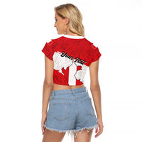 Personalized Peru Raglan Cropped T Shirt Piruw Ripuwlika Flag Stylized