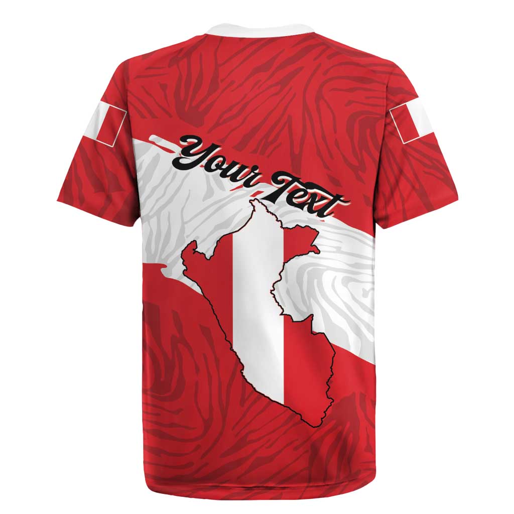 Personalized Peru Rugby Jersey Piruw Ripuwlika Flag Stylized