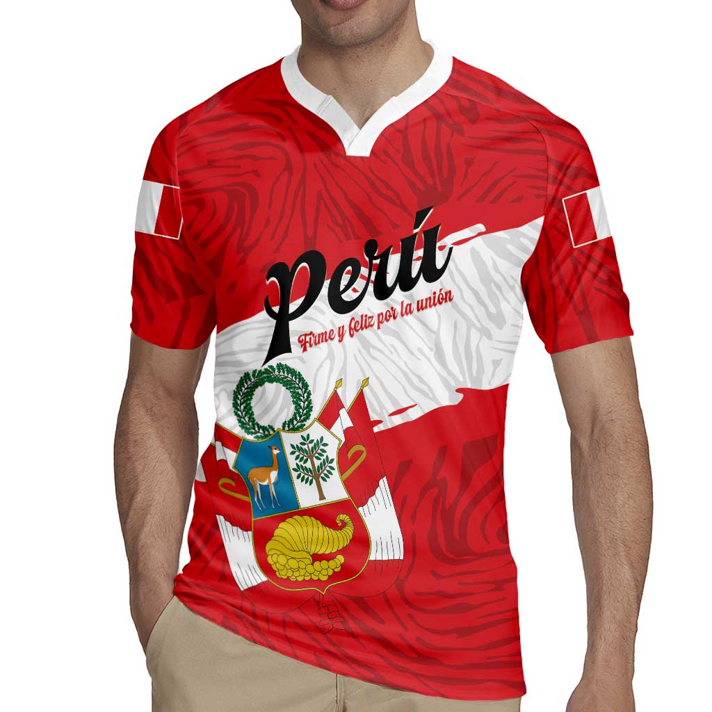 Personalized Peru Rugby Jersey Piruw Ripuwlika Flag Stylized