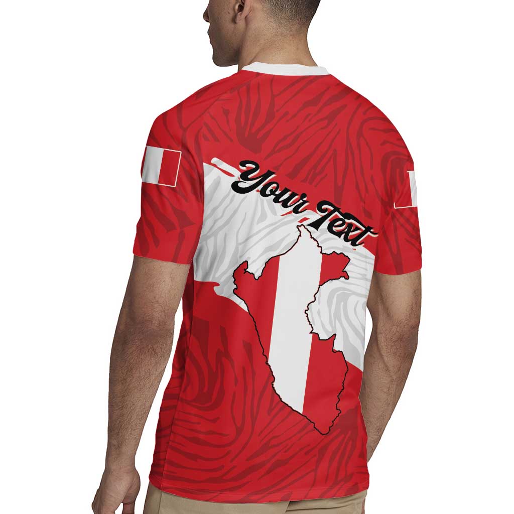 Personalized Peru Rugby Jersey Piruw Ripuwlika Flag Stylized