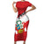 Personalized Peru Short Sleeve Bodycon Dress Piruw Ripuwlika Flag Stylized