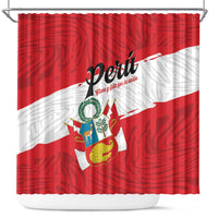 Peru Shower Curtain Piruw Ripuwlika Flag Stylized