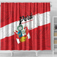 Peru Shower Curtain Piruw Ripuwlika Flag Stylized