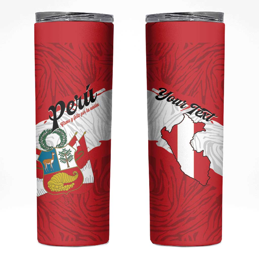 Personalized Peru Skinny Tumbler Piruw Ripuwlika Flag Stylized
