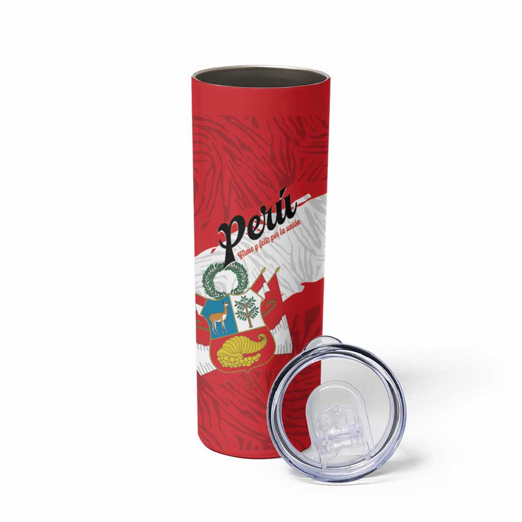 Personalized Peru Skinny Tumbler Piruw Ripuwlika Flag Stylized