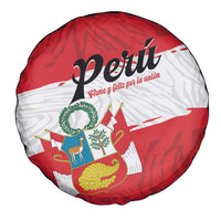 Peru Spare Tire Cover Piruw Ripuwlika Flag Stylized