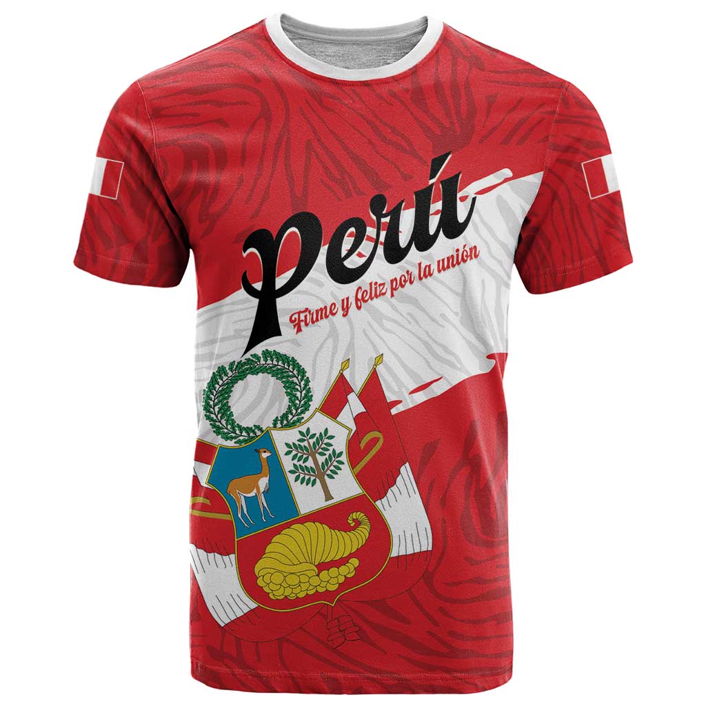 Personalized Peru T Shirt Piruw Ripuwlika Flag Stylized