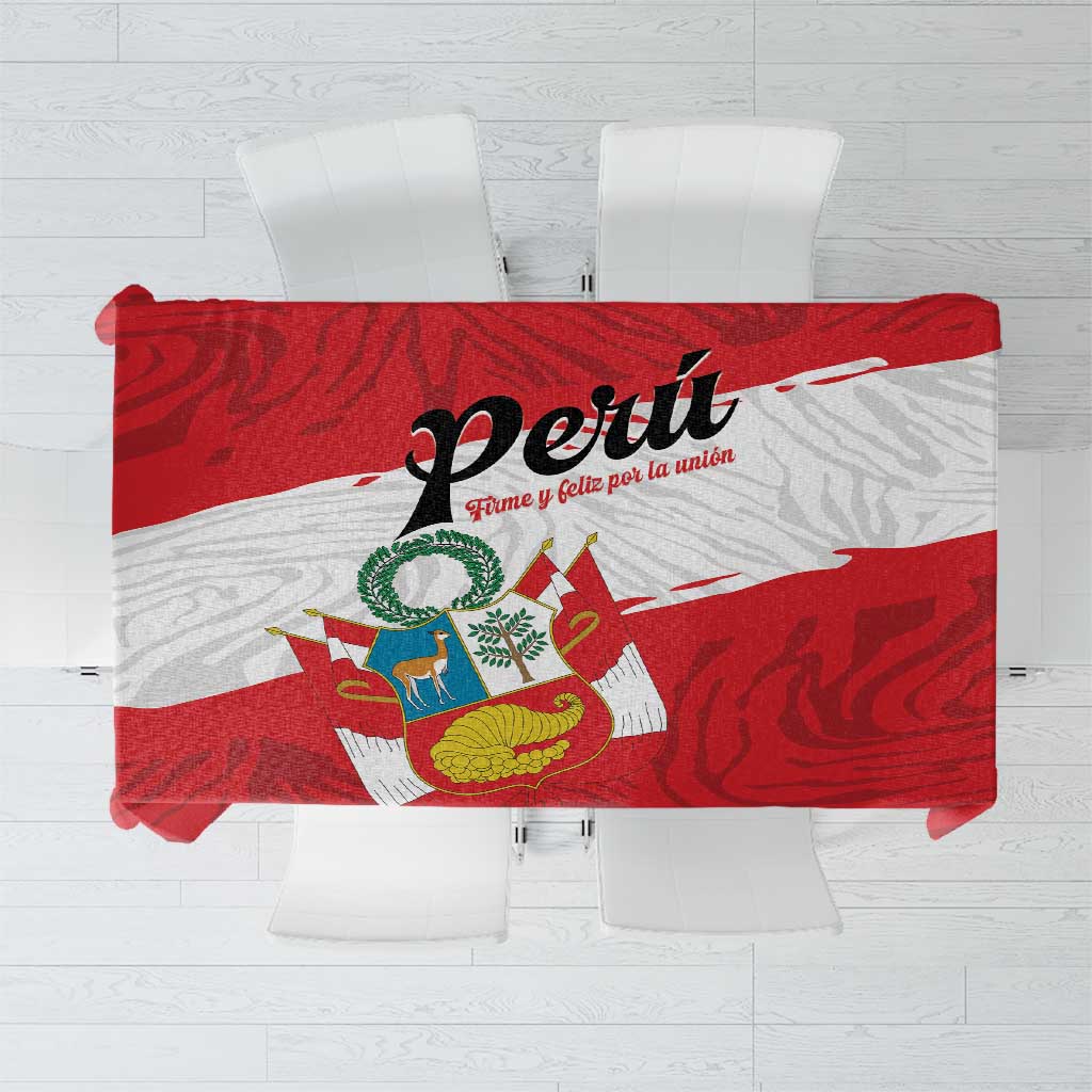 Peru Tablecloth Piruw Ripuwlika Flag Stylized