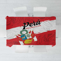 Peru Tablecloth Piruw Ripuwlika Flag Stylized