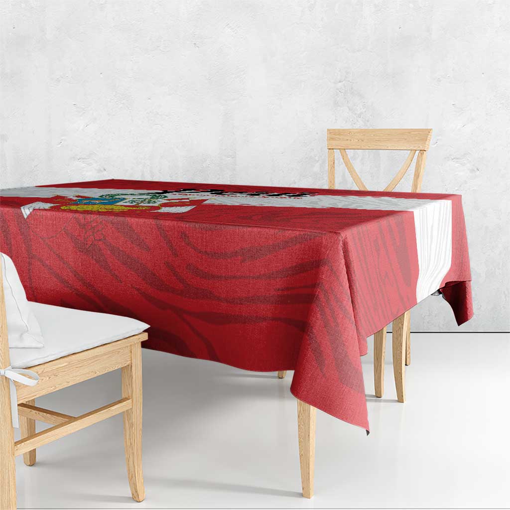 Peru Tablecloth Piruw Ripuwlika Flag Stylized
