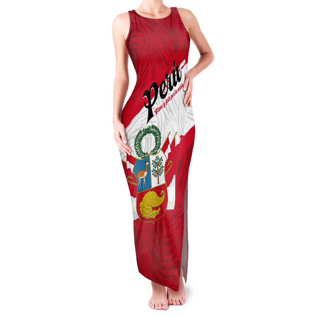 Personalized Peru Tank Maxi Dress Piruw Ripuwlika Flag Stylized