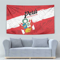 Peru Tapestry Piruw Ripuwlika Flag Stylized