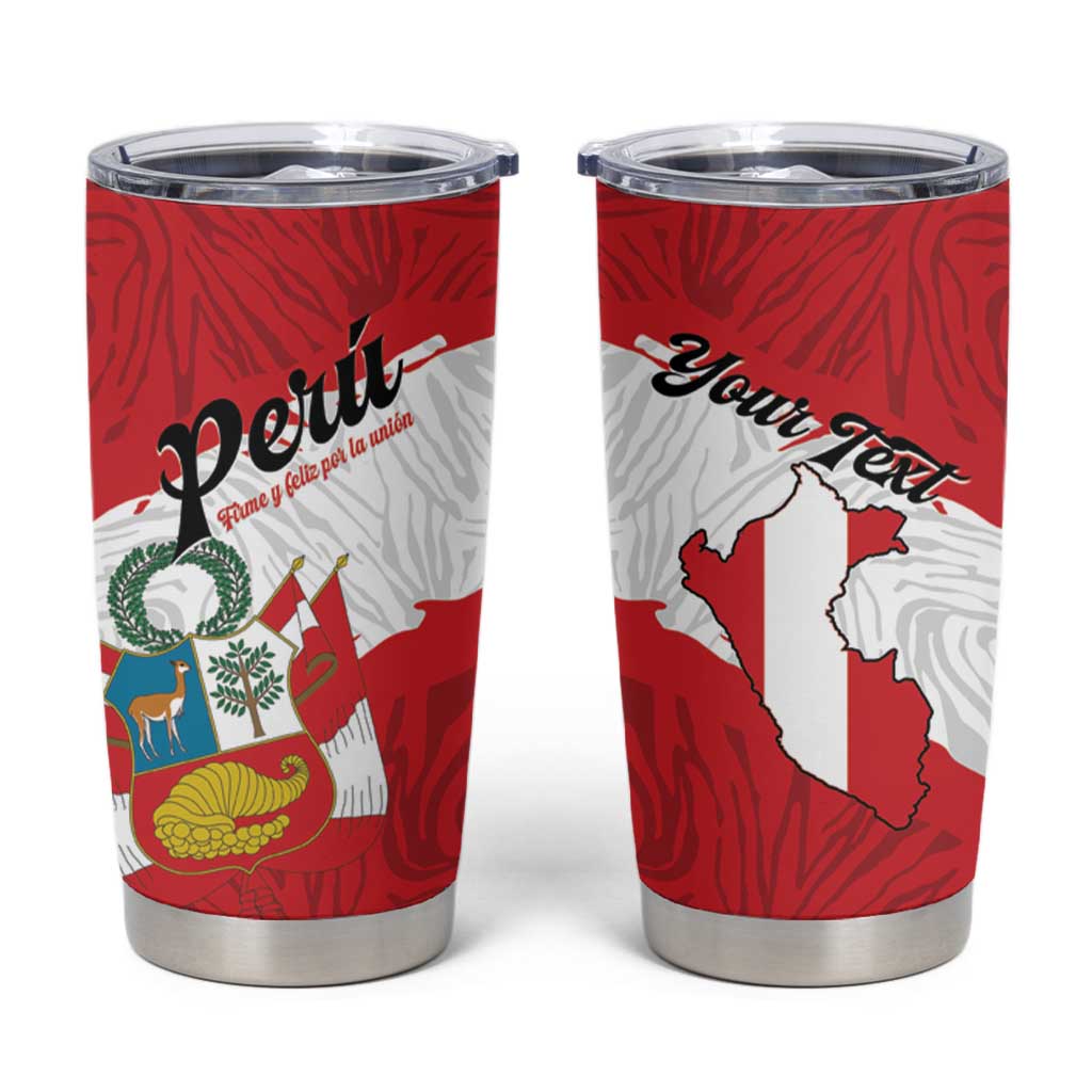 Personalized Peru Tumbler Cup Piruw Ripuwlika Flag Stylized