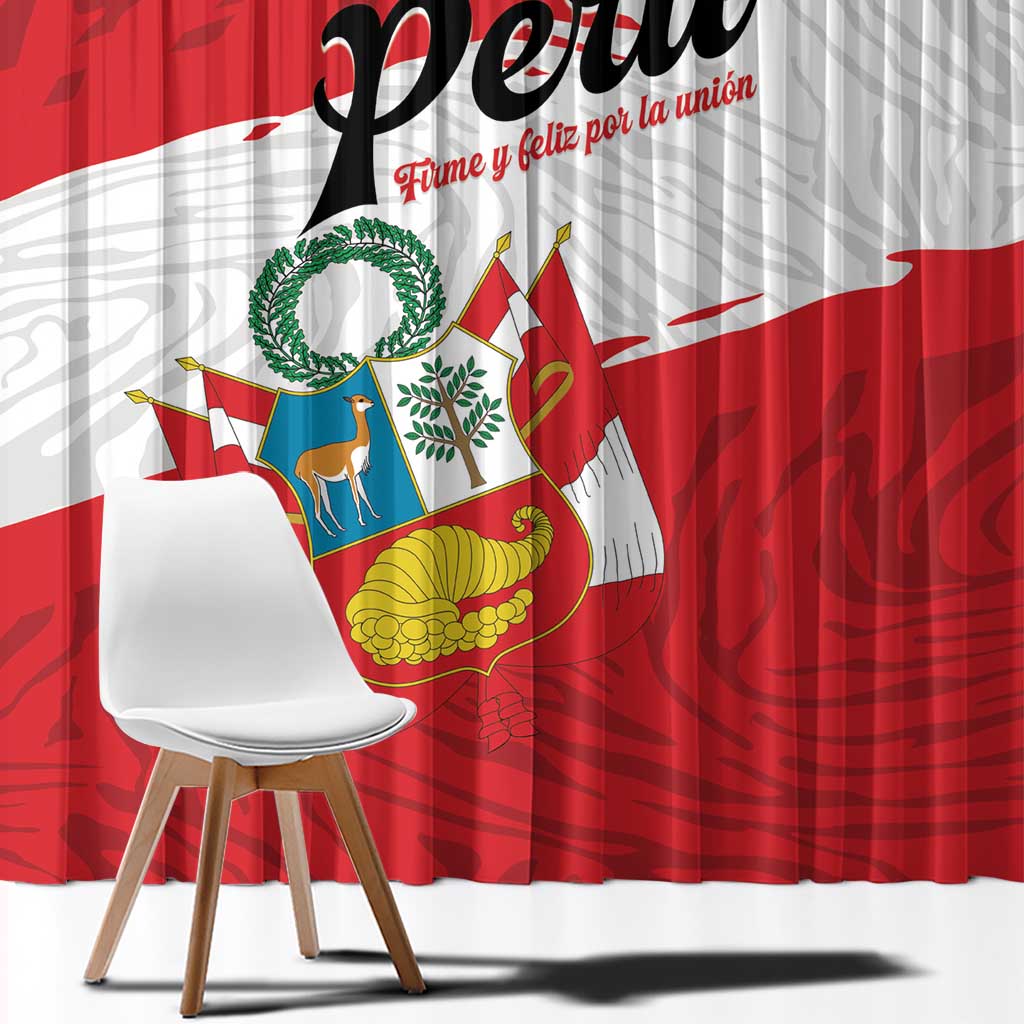 Peru Window Curtain Piruw Ripuwlika Flag Stylized
