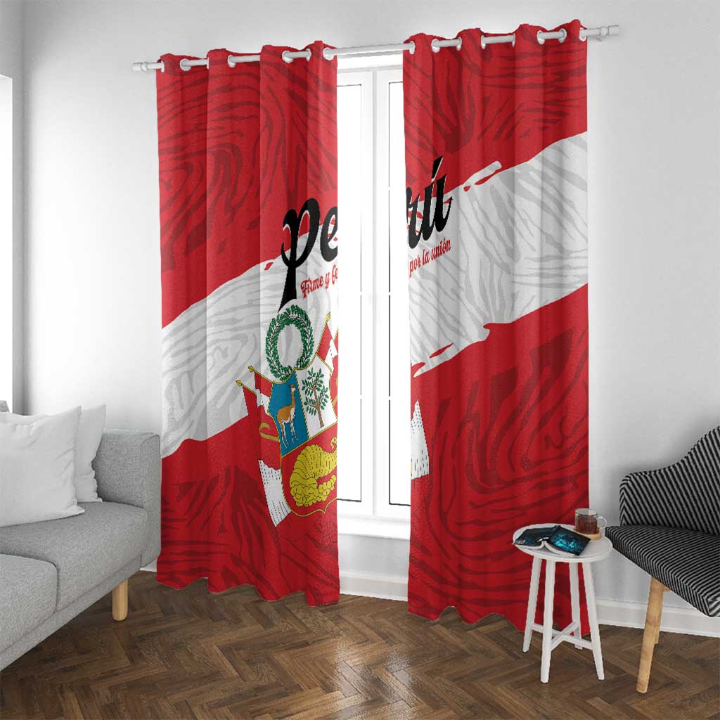 Peru Window Curtain Piruw Ripuwlika Flag Stylized
