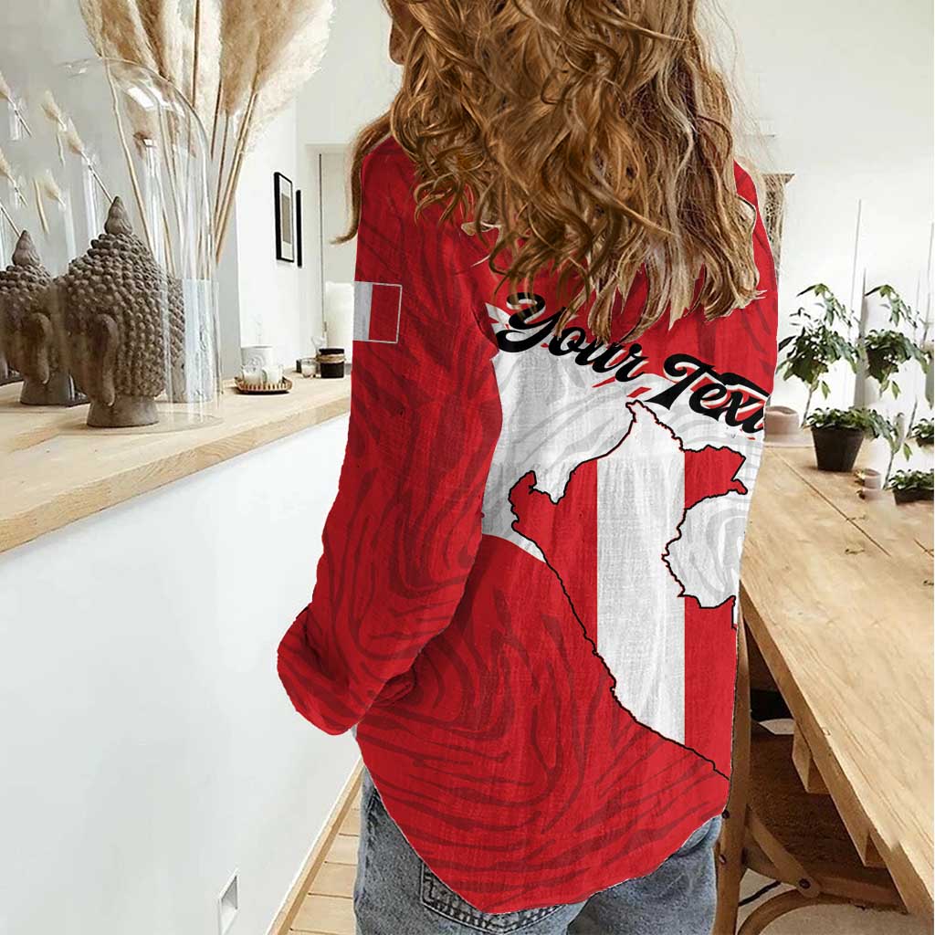 Personalized Peru Women Casual Shirt Piruw Ripuwlika Flag Stylized