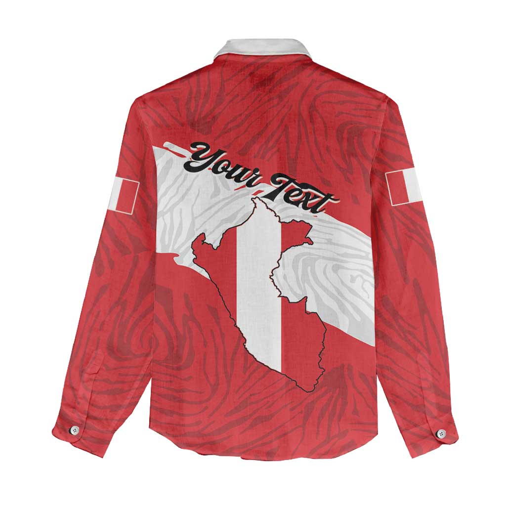Personalized Peru Women Casual Shirt Piruw Ripuwlika Flag Stylized