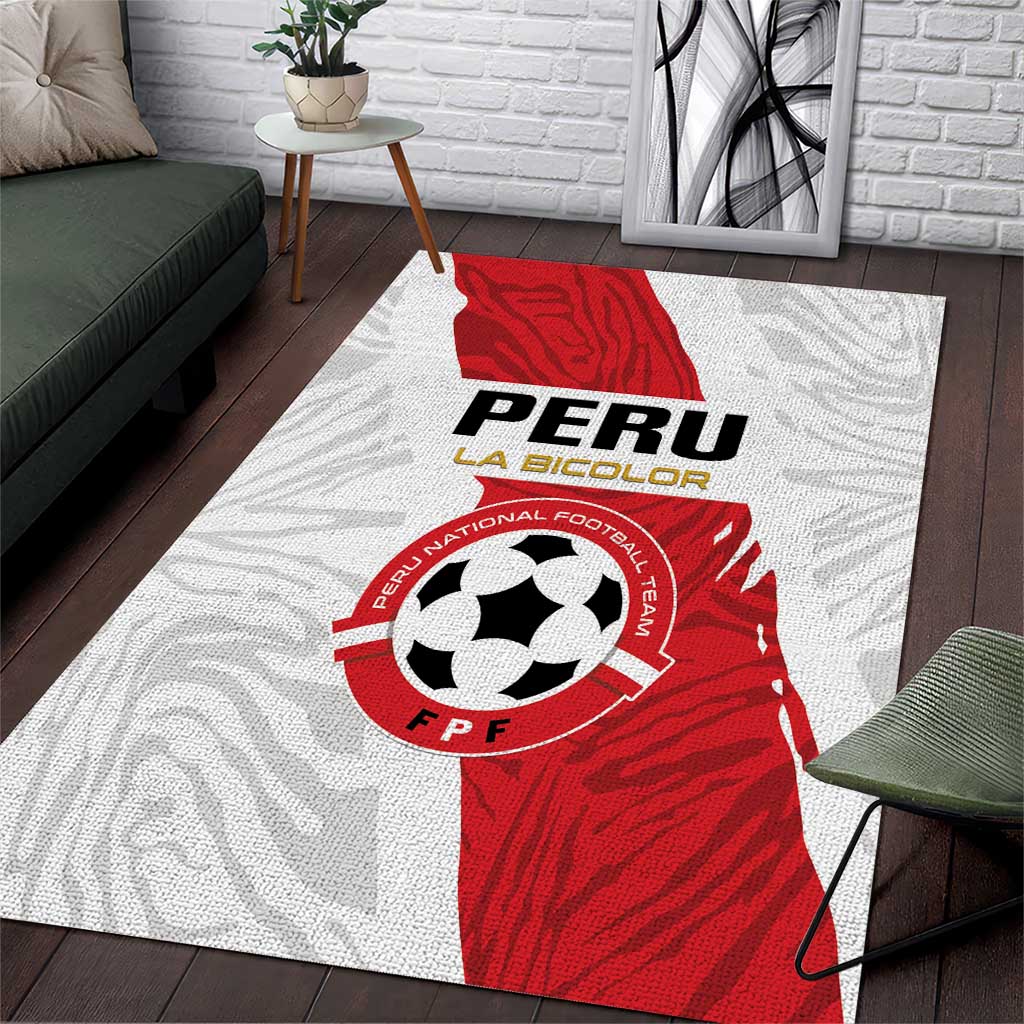 Football Peru Area Rug La Bicolor Go Champions