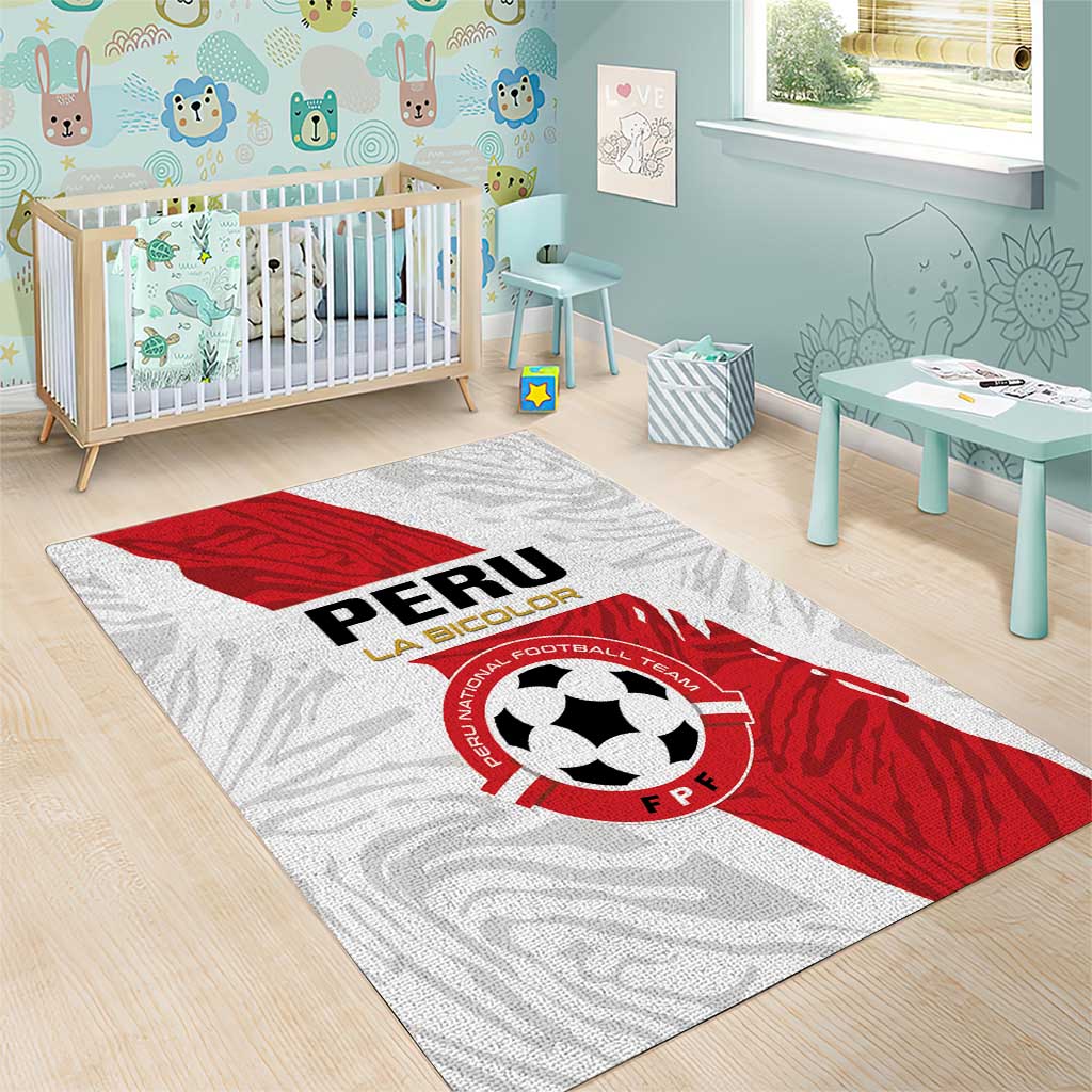 Football Peru Area Rug La Bicolor Go Champions