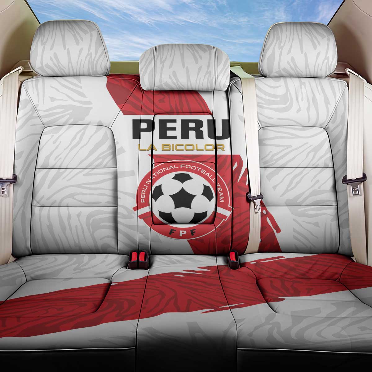 Football Peru Back Car Seat Cover La Bicolor Go Champions