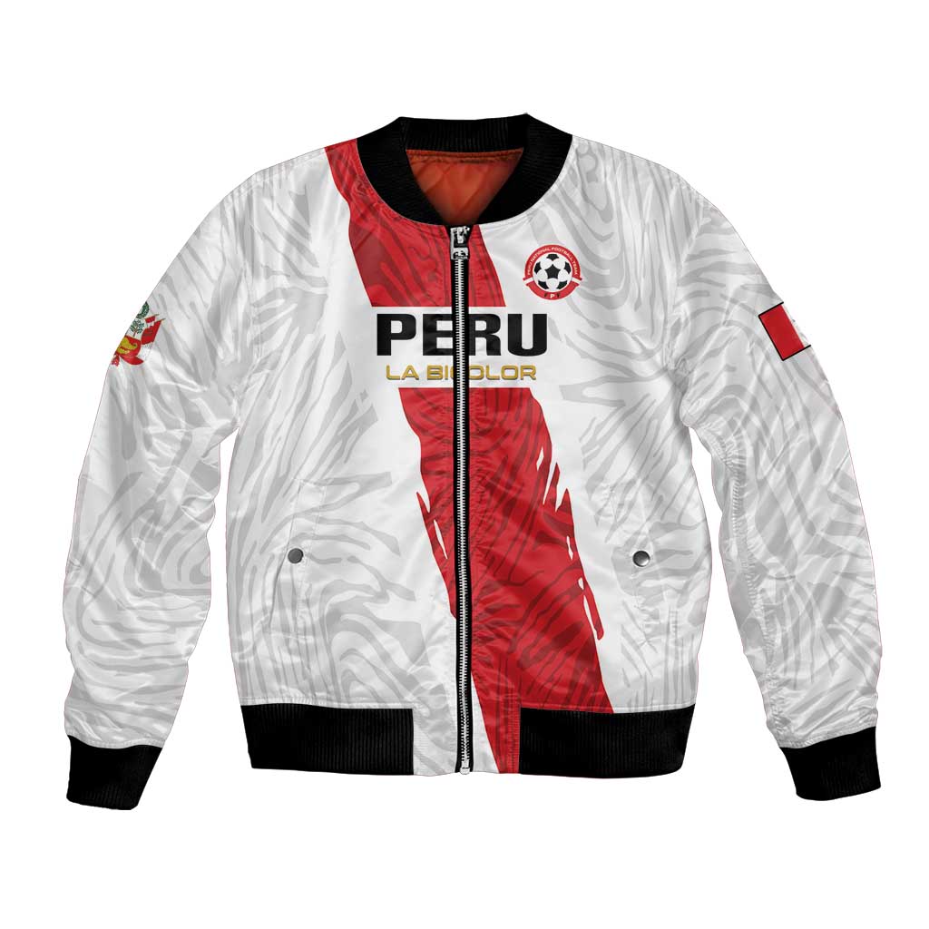 Custom Football Peru Bomber Jacket La Bicolor Go Champions