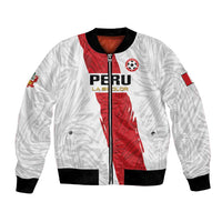 Custom Football Peru Bomber Jacket La Bicolor Go Champions