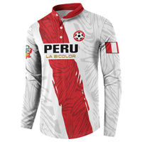 Custom Football Peru Button Sweatshirt La Bicolor Go Champions