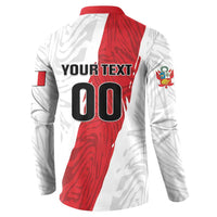 Custom Football Peru Button Sweatshirt La Bicolor Go Champions
