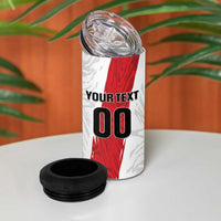 Custom Football Peru 4 in 1 Can Cooler Tumbler La Bicolor Go Champions