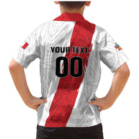 Custom Football Peru Family Matching Mermaid Dress and Hawaiian Shirt La Bicolor Go Champions