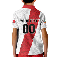 Custom Football Peru Kid Polo Shirt La Bicolor Go Champions