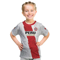 Custom Football Peru Kid T Shirt La Bicolor Go Champions
