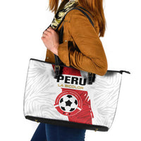 Football Peru Leather Tote Bag La Bicolor Go Champions