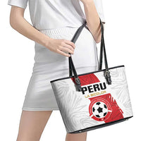 Football Peru Leather Tote Bag La Bicolor Go Champions