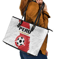 Football Peru Leather Tote Bag La Bicolor Go Champions