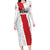Custom Football Peru Long Sleeve Bodycon Dress La Bicolor Go Champions